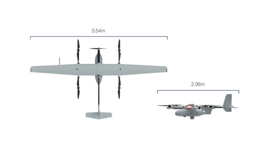 UAV VTOL Fixed Wing - Drone CW-15 | Getindo